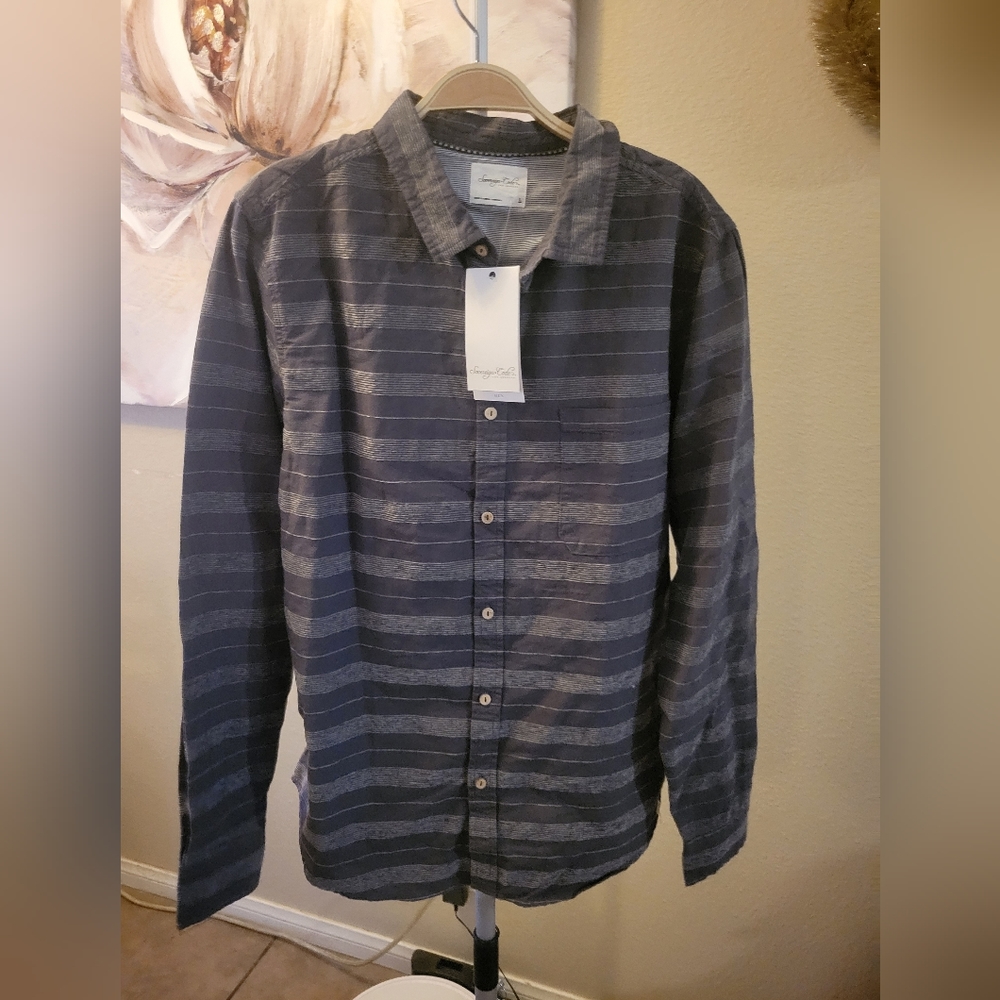 Sovereign code mens large button down shirt nwt 100% cotton